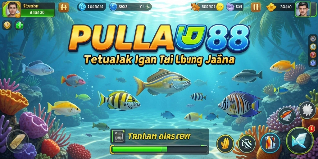 Tampilan gameplay menembak ikan yang seru dan menakjubkan.