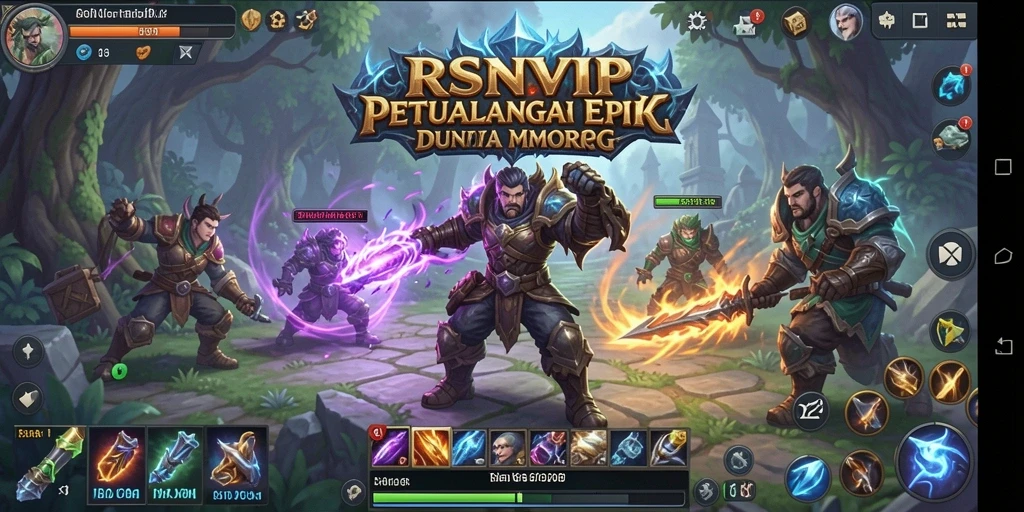 Gameplay RSNVIP menampilkan aksi pertarungan yang mendebarkan dan karakter yang beragam.